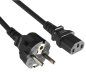 Preview: Síťový kabel Europe CEE 7/7 přímý na C13, 1mm², VDE, černý, délka 3,00m